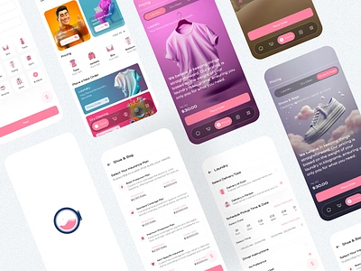 Laundry Service Mobile Application figma laundry app mobile application mobile ui modern ui uiux user interface ux design