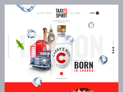 Drink Website Header Design stand out header