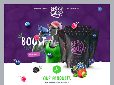 Energy Drink Website Header Design stand out header