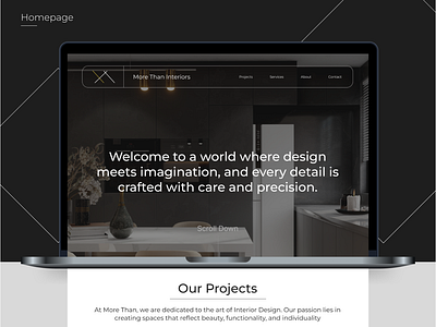 Website Design - More Than Interiors(Dubai) branding interface responsive website ui ux website design