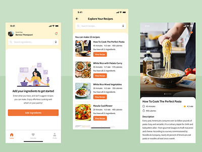 Discover Delicious Recipes with Limited Ingredients mobileapp recipeapp uidesign uxdesign