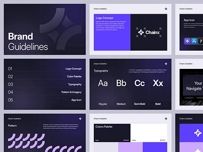 Chainx - Brand Guideline animation barly brand guidelines branding design finance financial fintech invest investment motion motion graphics stock ui uidesign ux uxdesign uxerflow