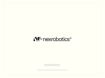 Nexrobotics - Advanced industrial robots app black brand branding brandmark color design graphic design identity illustration logo ui ux vector white