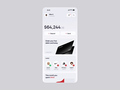 Paytee - mobile fintech app animation app bank clean design fintech illustration minimal mobile ui ux