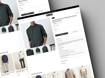 Product Detail Page -Zudio animation branding design graphic design logo typography ui ux