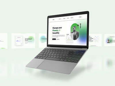 Fintech Company Landing Page UIUX app banking landing page buy page company page finance company fintech gradient ui design graphic design landing page landing page ui design modern uiux motion graphics saas product uiux ui uiux uiux design buy user experience user interface web app uiux