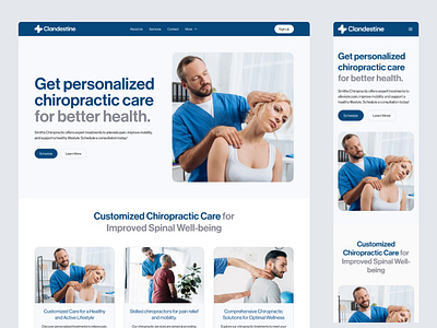 Chiropractor Website chiropractor medical ui ux web design