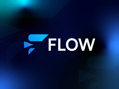 Flow - Logo Design Concept blockchain brand identity branding coin creative crypto currency decentralized defi f logo icon lettermark logo logo design modern nfts symbol technology token web3