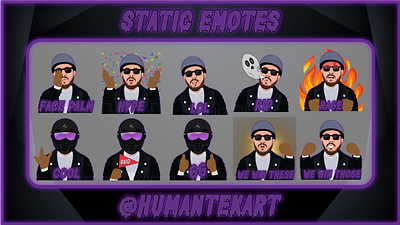 Cartoon art emotes cartoonart emotes graphic design kick streaming twitch