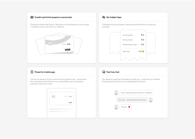 Features section for Cashout ui