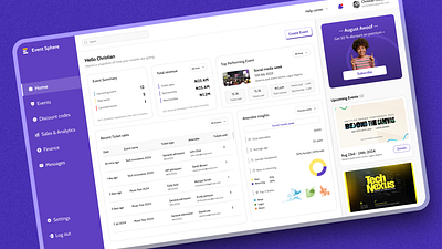 Management dashboard for event organizers dashboard event management organizer uidesign uiux uxdesign web app