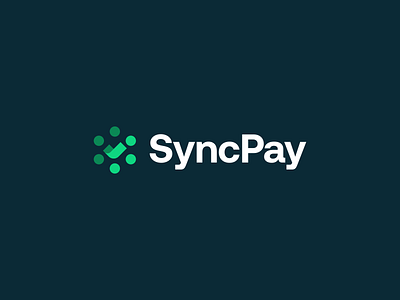 SyncPay Logo Design - Checkmark, Money Bill abstract logo blockchain brand checkmark crypto custom design fintech icon logo logo design logodesign logotype modern logo money pay payment simple smart symbol