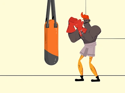 Boxer animation graphic design motion graphics