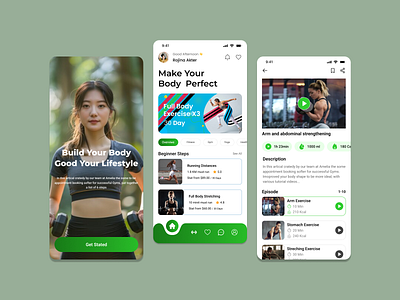 Fitness App Exploration android design figma design ios design landing page design mobile app design product design re design responsive design screenshot design ui ux ux design website design wed design