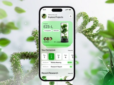 Bow - Mobile App app biology blir cells charts data genetics genomics green health labs life medical mobileapp molecular photosynthesis research science ui uix