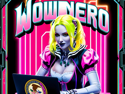 Wownero AI Poster Artworks ai branding crypto design graphic design illustration logo photoshop wownero