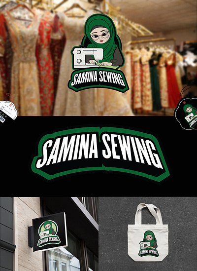 Mascot Logo | Sewing Center branding design graphic design illustration logo sewingcenter typography