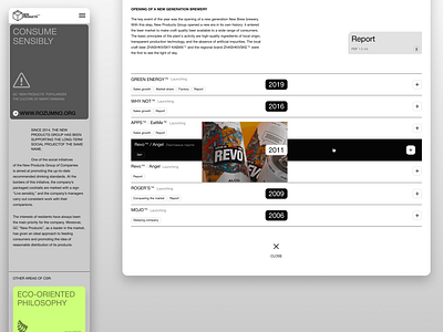 NEW PRODUCTS web design about company brand drinks food story ui ux web design
