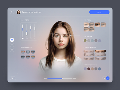 UI/UX for an AI Avatar Editor ✦ Aiam design interface product service startup ui ux web website