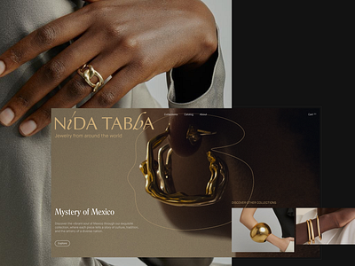 Nida Tabba web design aesthetic beauty branding catalog design earings identity jewelry logo minimalistic passion uxui web woman