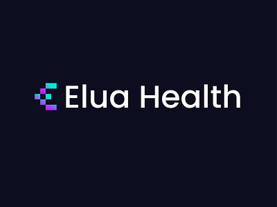 elua ai branding cross doctor health lettermark logo medical monogram