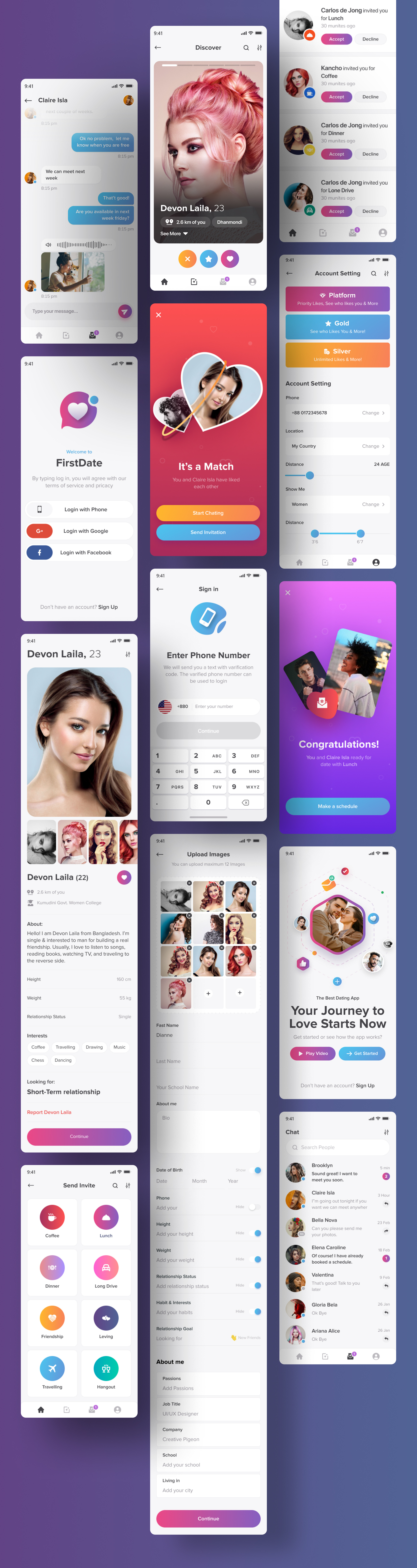 Example of Modern Mobile App UI Design