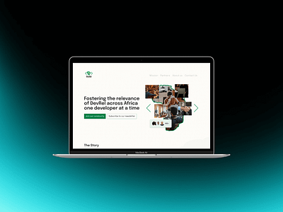 DevRel Community Africa Landing Page community landing page landing page design minimalistic design ui ui design visual design website website design