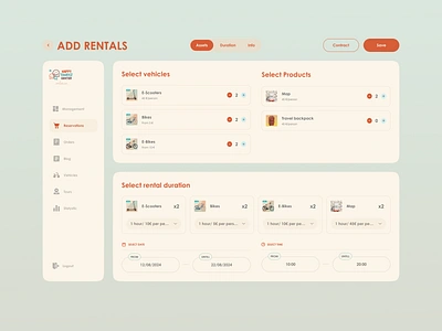 CRM system | Add rentals, web page for Vehicle Tour Booking bike crm crm system development maps no code no code development nocode rental tours travel ui ui desing uidesign vehicle web design web development