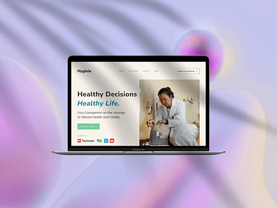 Hygieia (Passion Project) Landing Page. healthcare landing page landing page design minimal minimal design ui ui design website website design