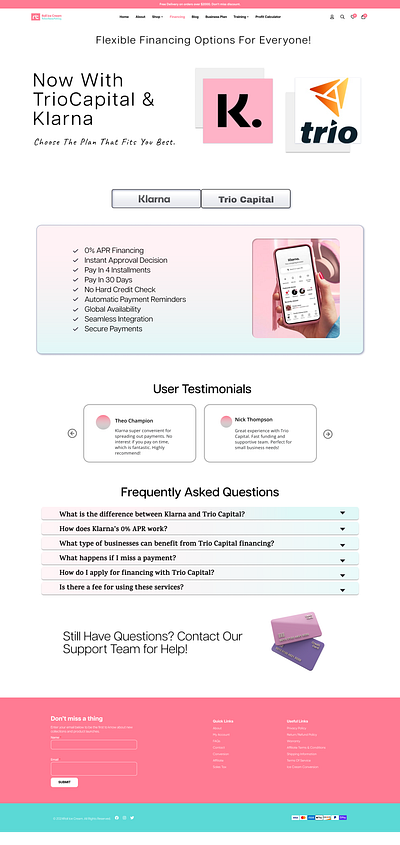 Financing page designing in Figma for a client figma graphic design ui web design