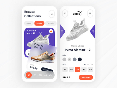 Stylish Shoe App glass morphism mobile app 2024 shoe app trending uiux