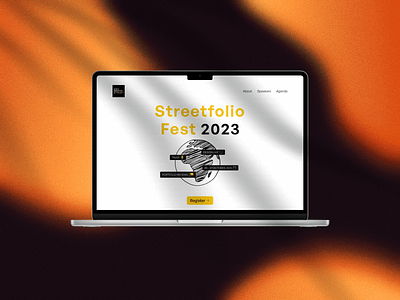 Streetfolio Fest Landing Page Design. community landing page landing page design minimal design ui ui design virtual festival visual design website website design