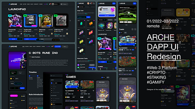 ARCHE DAPP UI Redesign 3d spline ui