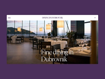 Dining in Dubrovnik art direction design restaurants typography ui web whitespace