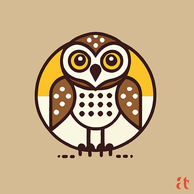 Artistic Logo Inspirations by Aravind Reddy Tarugu #2: Burrowing aravind art branding burrowing owl clean design digital flat geometric graphic design icon logo modern nature reddy tarugu ui ux vector website