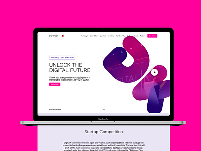 DigitalK 2019 brand visuals branding conference digital startup tech visual identity web design website