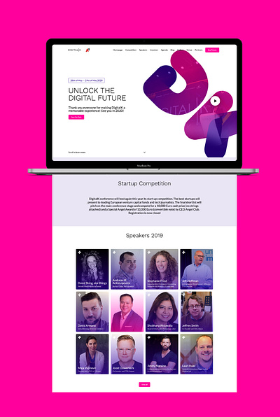 DigitalK 2019 brand visuals branding conference digital startup tech visual identity web design website