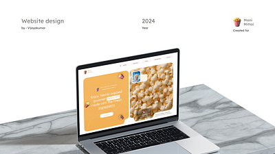 Website design for Popcorn shop design landing page ui website