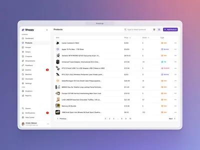 Product List View b2b web app online product store product list view saas webapp sell digital products ui ux visual web app