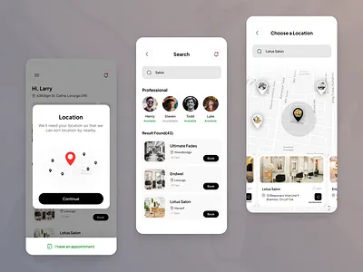 Salon App Design animation branding graphic design logo motion graphics ui