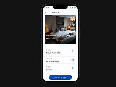 Buddy -Check-in page booking check in hotel journey logo mobile app payment product design travel ui ux