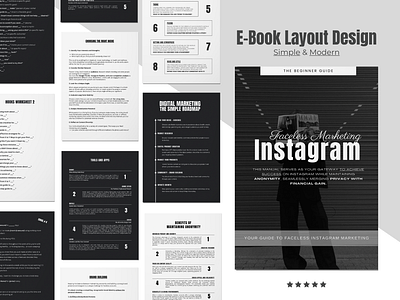 E-book Layout Design | Simple & Modern ebook ebook design graphic design layout design typography