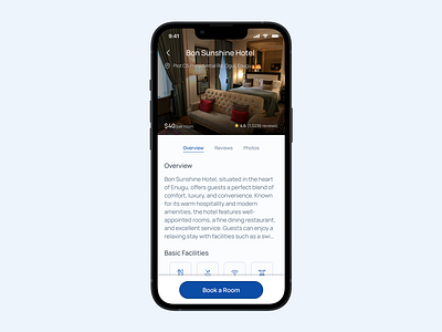 Buddy -hotel overview hotel logo mobile app product design travel ui ux