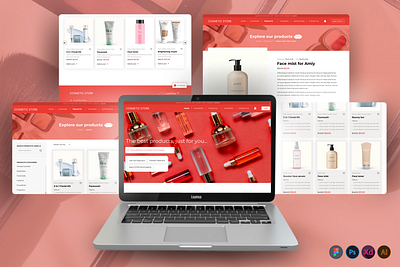 Cosmetic Store with AI Chatbot aichatbot branding chatbotdesign chatbotui custom ui digitalstore ecommerce store ecommercedesign ecommercesolutions graphic design landing page logo responsive design uiux userinterface uxdesign website designing