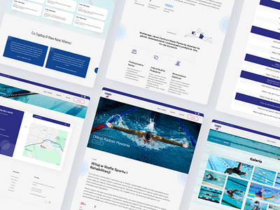 Business card website for a swimming academy. business website swimming ui ux website