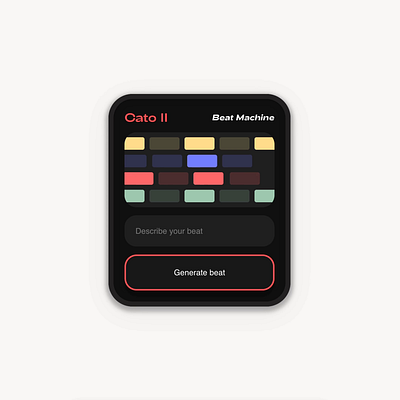 Cato II - An AI powered beat maker widget ai animation beat framer generator maker music react ui widget