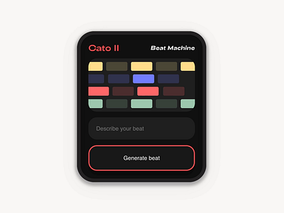 Cato II - An AI powered beat maker widget ai animation beat framer generator maker music react ui widget