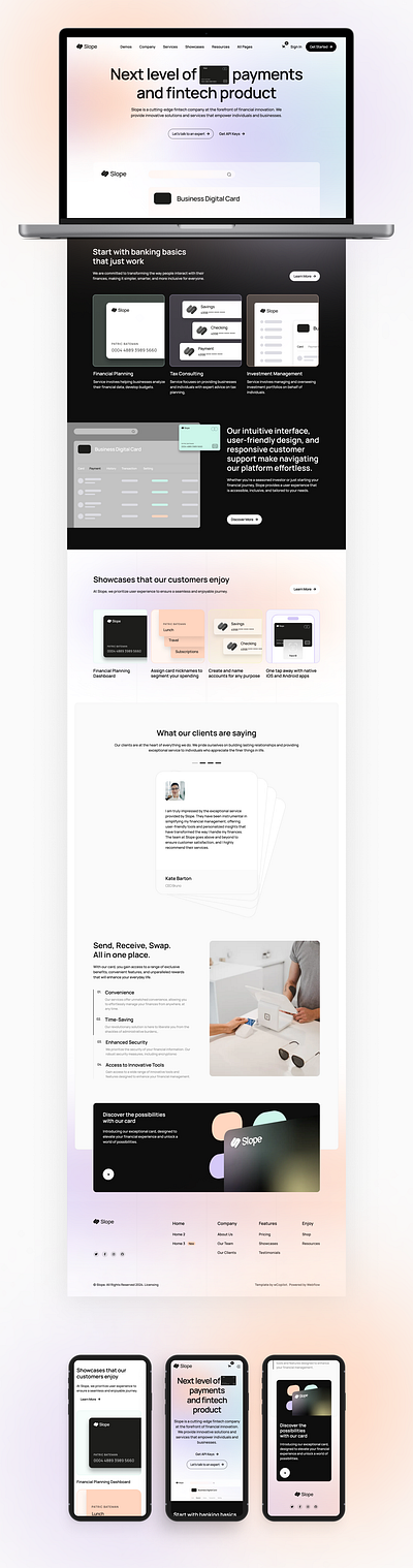 Slope figma design finance website fintech template fintech website motion graphics responsive design ui ui design webdesign webdesigners webflow webflow designer webflow template webflow website website design