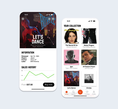 Discogs App Redesign | Vinyl Collecting App UI app design concept figma mobile app photoshop prototyping redesign ui user interface