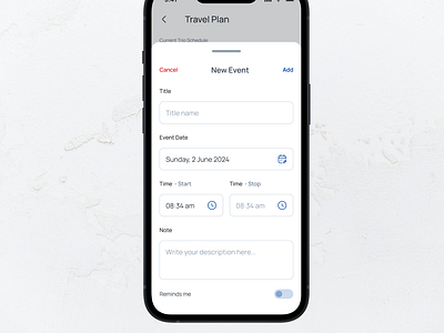 Buddy -Add event modal add event app event logo mobile app plan product design schedule ui ux